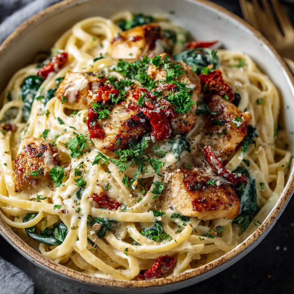 Restaurant-Quality Tuscan Chicken Pasta: Deep Flavor & Creamy Sauce